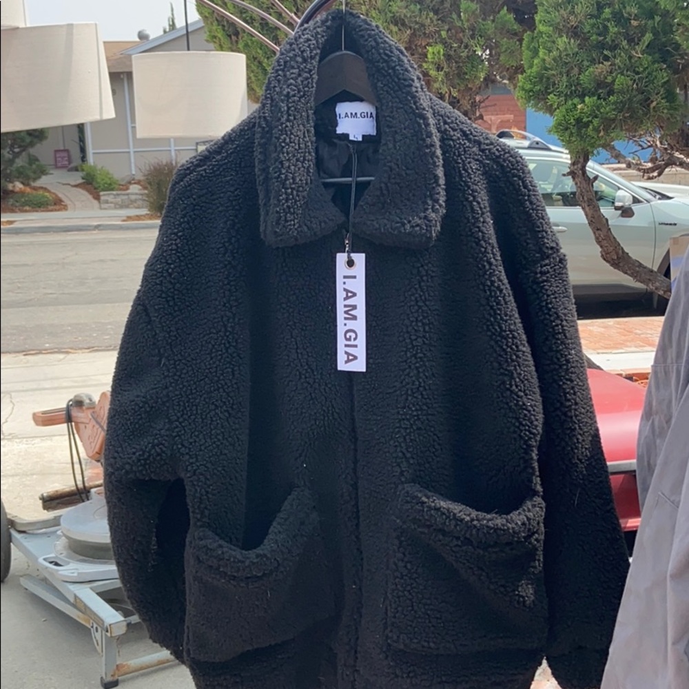 I.AM.GIA Large Black Pixie Sherpa Jacket